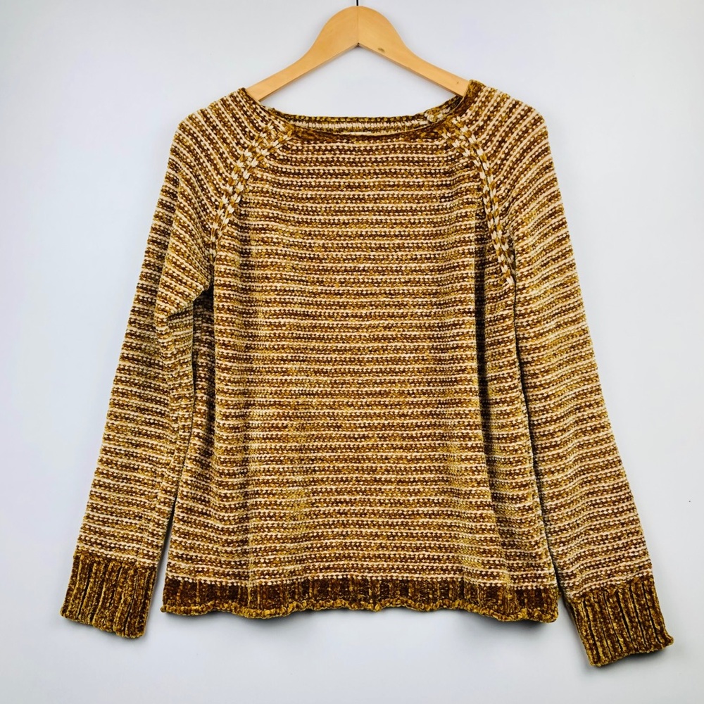 Hem & Thread Chenille Gold Oversized Sweater